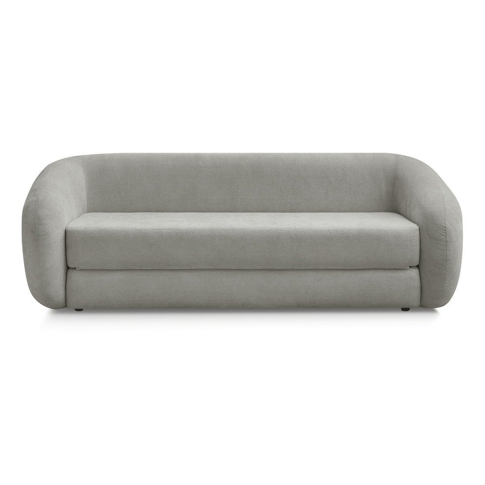 Jasnoszara rozkładana sofa z tkaniny szenilowej 228 cm Neyo – Bobochic Paris