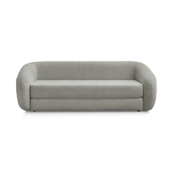 Jasnoszara rozkładana sofa z tkaniny szenilowej 228 cm Neyo – Bobochic Paris