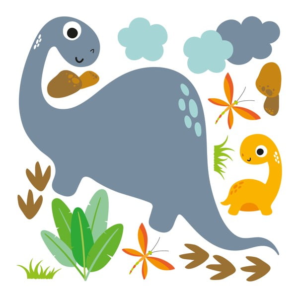 Zestaw naklejek dziecięcych Ambiance Cute Dinosaurus Stickers