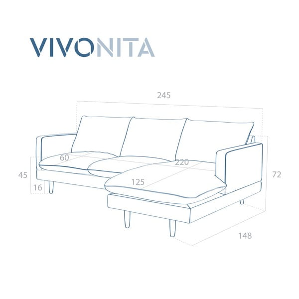 Jasnobeżowy narożnik Vivonita Lovis, prawy róg-image-1