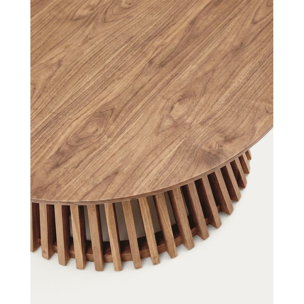 Stolik z drewna tekowego Kave Home Irune, ⌀ 80 cm (zdjęcie 8)