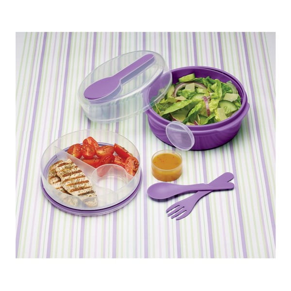 Pudełko na lunch Coolmovers Round Purple-image-2