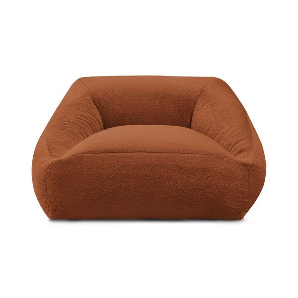 Pomarańczowy worek do siedzenia z imitacji futra Lilibet – Bobochic Paris-image-2