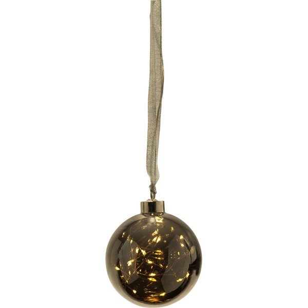 Ciemnoszara świąteczna dekoracja świetlna ø 10 cm Glow – Star Trading