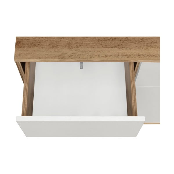 Biało-naturalna witryna w dekorze dębu 84x165 cm Skandi – Støraa-image-3