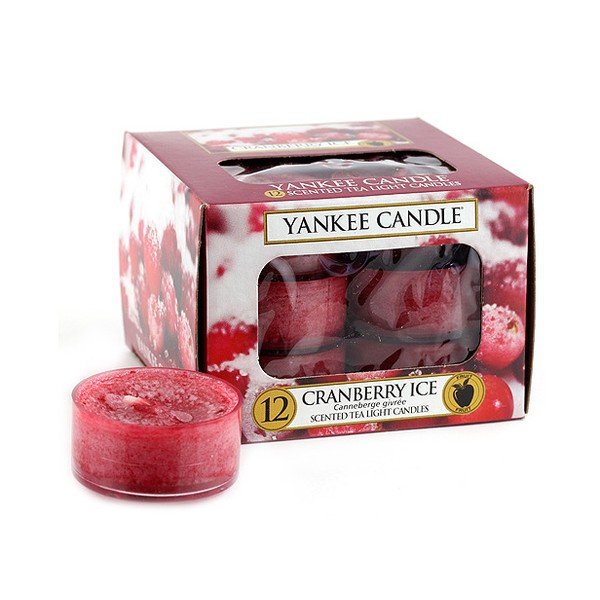 Komplet 12 świec zapachowych Yankee Candle Żurawina, czas palenia 4–6 godzin