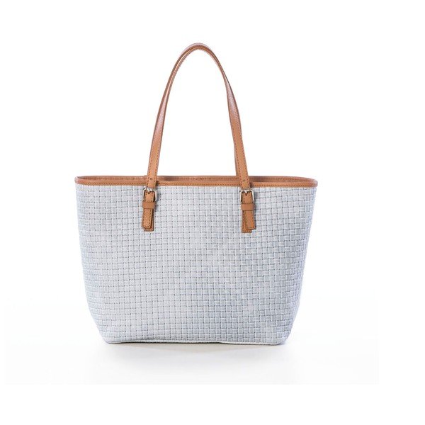 Skórzana torebka Suede White-image-1