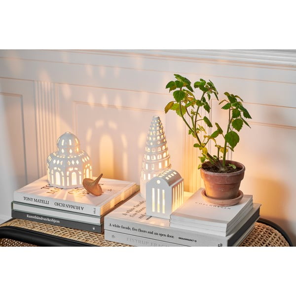 Biały ceramiczny świecznik Kähler Design Urbania Lighthouse Smithy-image-1