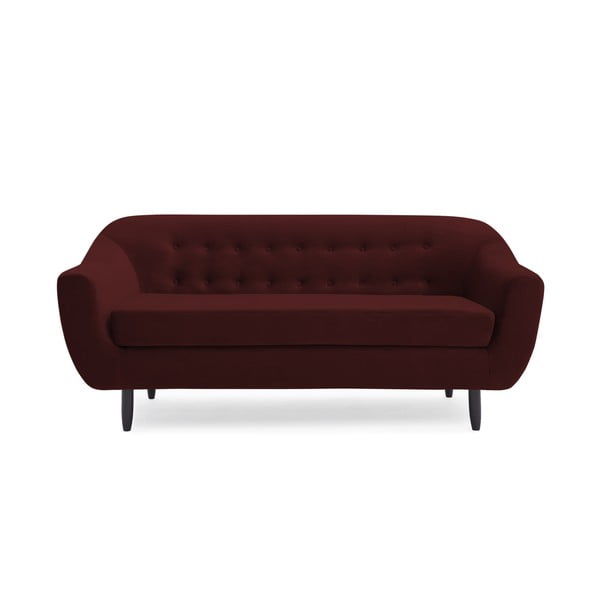 Ciemnoczerwona sofa 3-osobowa Vivonita Laurel