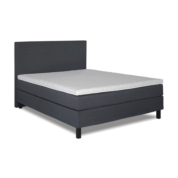 Czarne łóżko z materacem Gemega Jolly, 180x200 cm