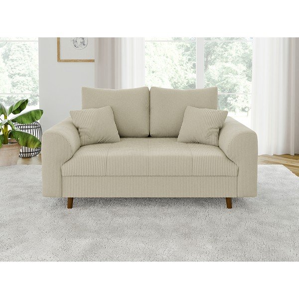 Beżowa sztruksowa sofa 150 cm Ariella – Ropez-image-1