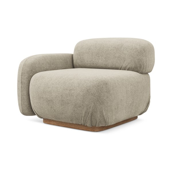 Beżowy moduł sofy z materiału bouclé (lewostronny) Ailani – Makamii-image-2