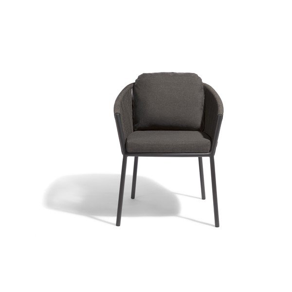 Czarne metalowe krzesło ogrodowe Omer – Diphano-image-2