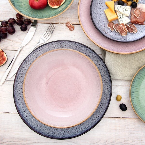 Fioletowy ceramiczny talerz ø 27 cm Glaze – Orion-image-3