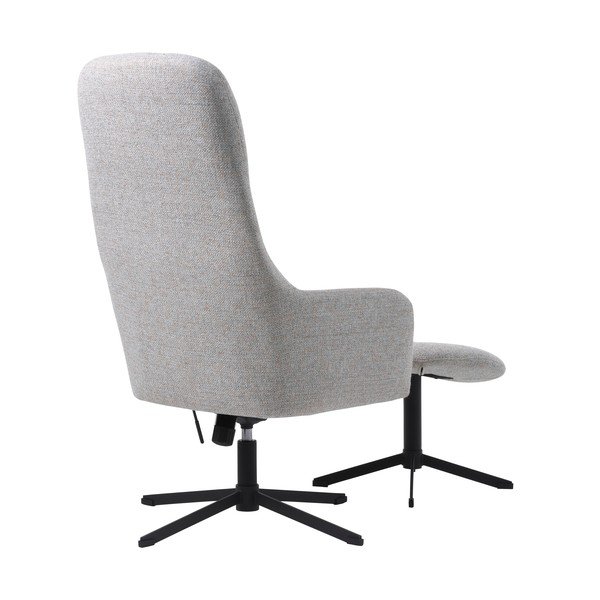 Jasnoszary obrotowy fotel wypoczynkowy Manning – Unique Furniture-image-3