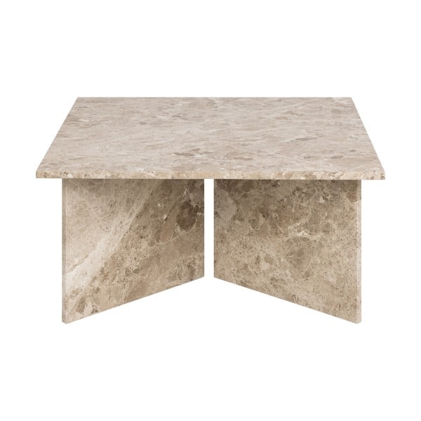 Beżowy marmurowy stolik 90x90 cm Vega – Actona-image-3