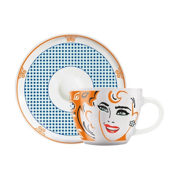 Zestaw porcelanowej filiżanki i spodka do espresso Ritzenhoff Michal Shalev, 80 ml