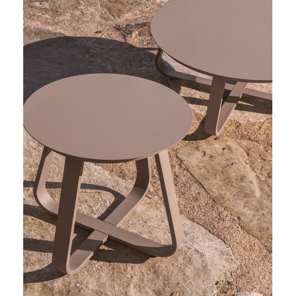 Metalowy okrągły stolik ogrodowy ø 48 cm Tamaris – Kave Home-image-2