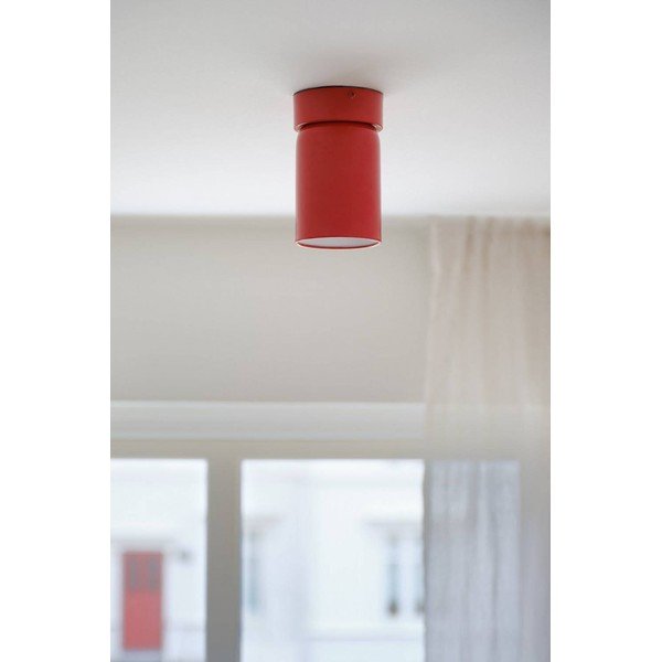 Czerwona metalowa lampa punktowa z elastyczną konstrukcją/ze ściemniaczem ø 10,5 cm Ara – Jotex-image-1