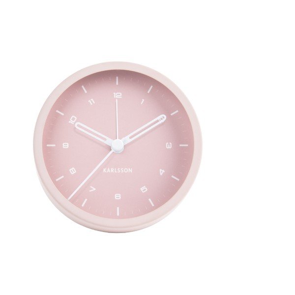 Jasnoróżowy budzik Karlsson Tinge, ø 9 cm-image-1