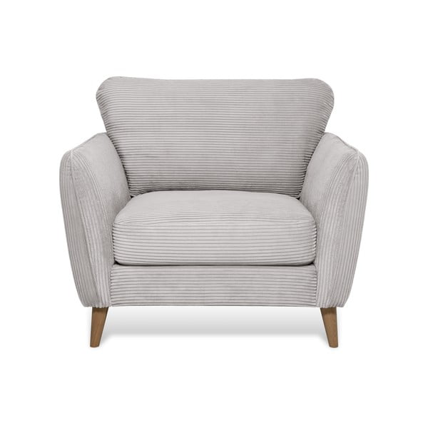 Jasnoszary sztruksowy fotel Paris – Scandic-image-2