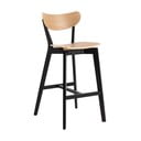 Czarno-naturalne hokery z drewna kauczukowego zestaw 2 szt. 105 cm Roxby – Actona