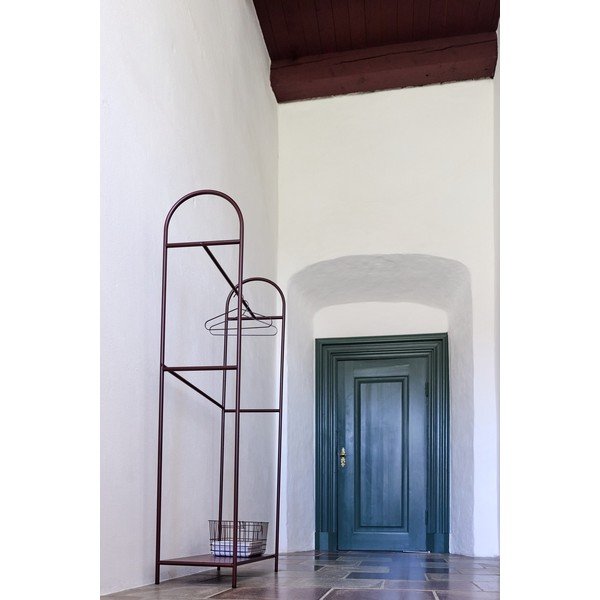 Bordowy metalowy stojak na ubrania 92x186x39 cm Arch – Mette Ditmer Denmark-image-3