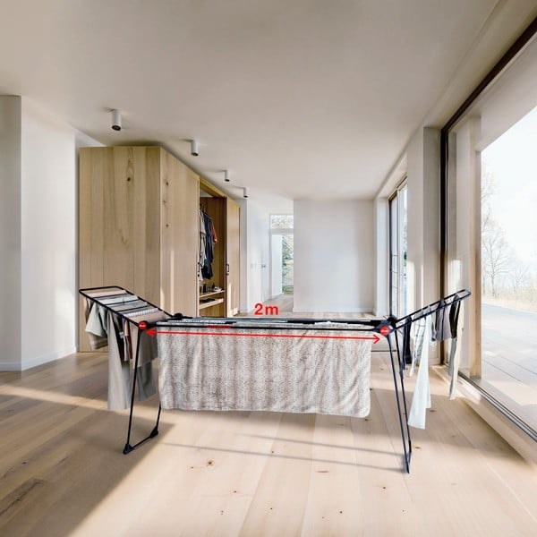 Czarna suszarka na pranie Infinity Flex 30m – Vileda-image-1