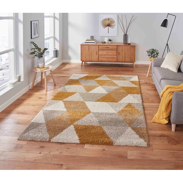 Żółtobeżowy dywan Think Rugs Royal Nomadic Angles, 160x220 cm-image-1