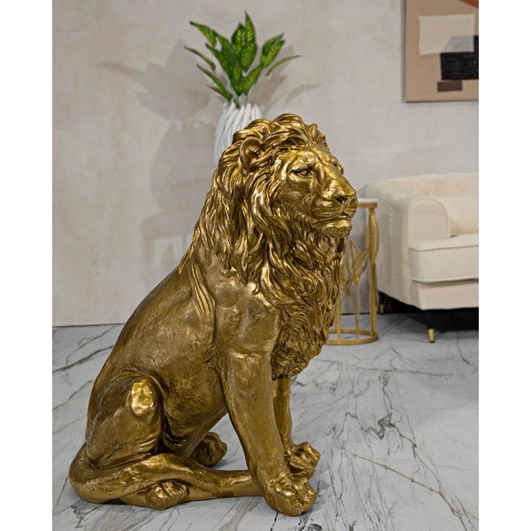 Figurka z żywicy polimerowej 80 cm Lion – Mauro Ferretti-image-1