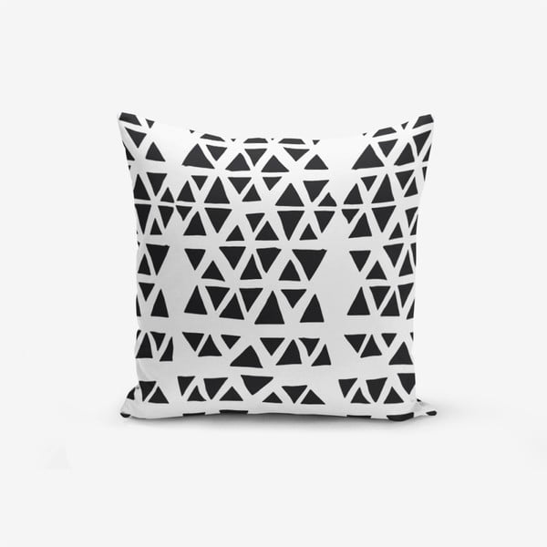 Poszewka na poduszkę z domieszką bawełny Minimalist Cushion Covers Black Triangle Modern, 45x45 cm