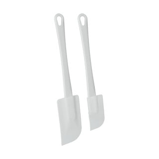 Zestaw 2 białych plastikowych szpatułek Metaltex