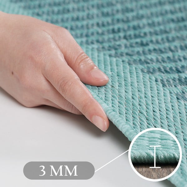 Niebieski okrągły dywan odpowiedni na zewnątrz ø 120 cm Giza 1410 – Ayyildiz Carpets-image-3