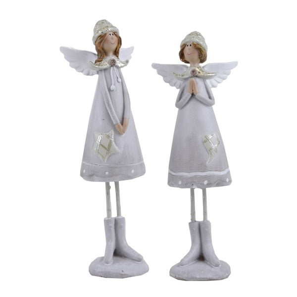 Zestaw 2 aniołków dekoracyjnych w czapkach Ego Dekor Cosy
