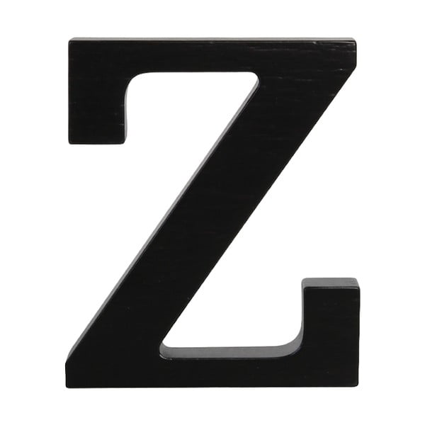 Czarna drewniana litera Typoland Z
