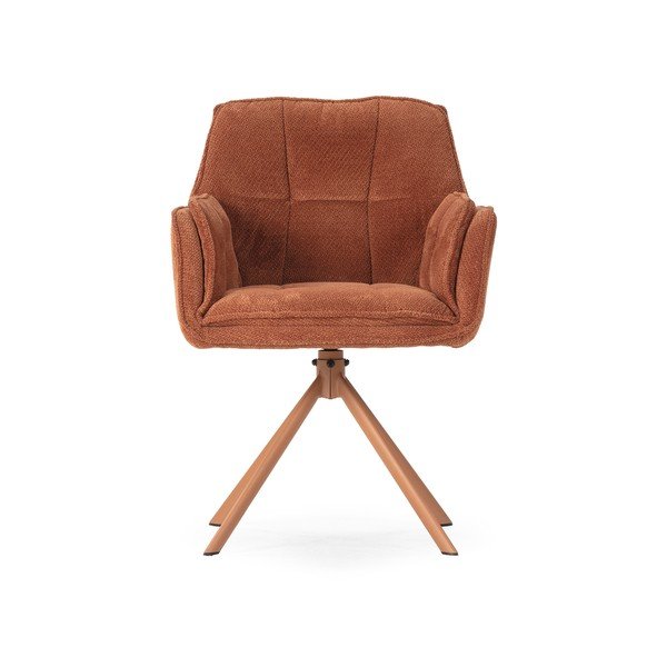 Tapicerowane fotele jadalniane zestaw 2 szt. w kolorze terakoty Keiko – Marckeric-image-2