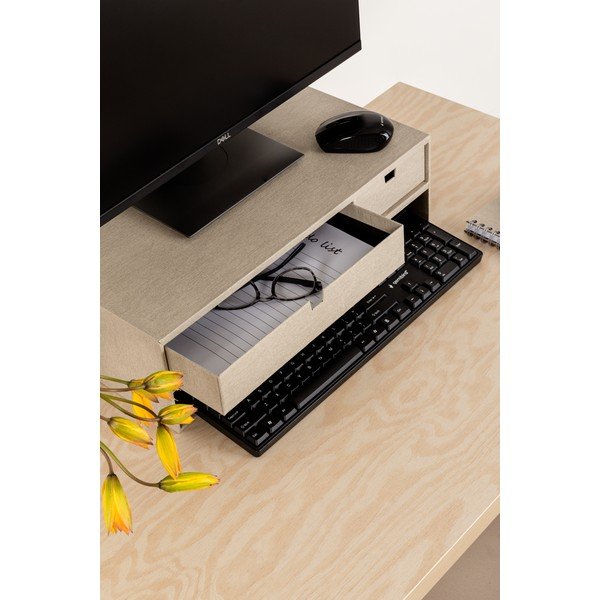 Kartonowy organizer na dokumenty z szufladką Ted Canvas Paper Laminate – Bigso-image-1