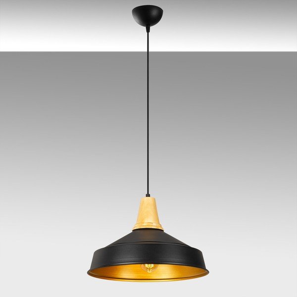 Czarna metalowa lampa wisząca Opviq lights Efse-image-1