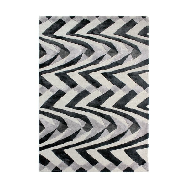 Czarno-szary ręcznie tkany dywan Flair Rugs Jazz, 200x290 cm