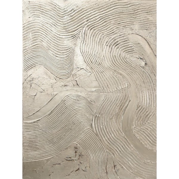 Ręcznie malowany obraz 88x118 cm Metallic Silver – Malerifabrikken