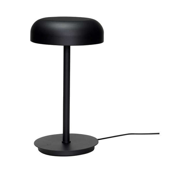 Czarna lampa stołowa LED ze ściemniaczem (wysokość 37 cm) Velo – Hübsch