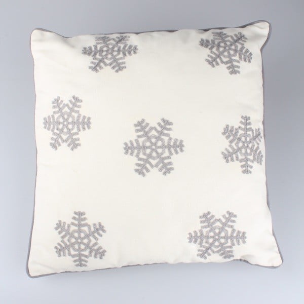 Biała poszewka na poduszkę Dakls Snowflakes 40x40 cm