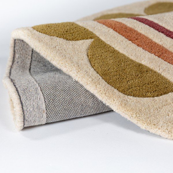 Wełniany okrągły dywan tkany ręcznie w naturalnym kolorze ø 120 cm Lois – Flair Rugs-image-4