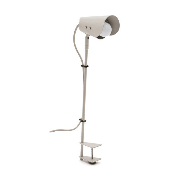 Jasnoszara metalowa lampa stołowa z klipsem (wysokość 51 cm) Jula – Kave Home