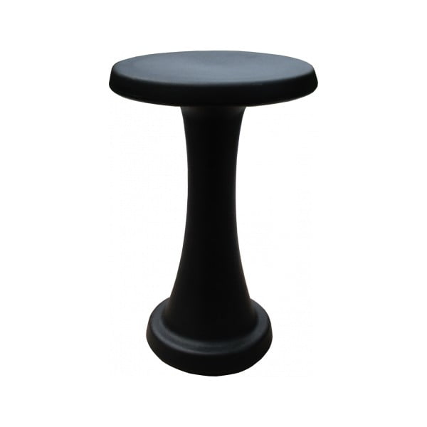 Czarny stołek OneLeg, 40cm