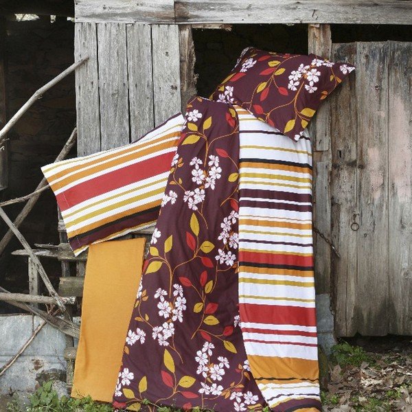 Komplet pościeli Flor Brown, 200x220 cm-image-1