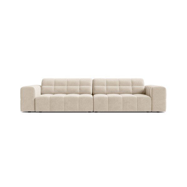 Kremowa aksamitna sofa 252 cm Chicago – Cosmopolitan Design