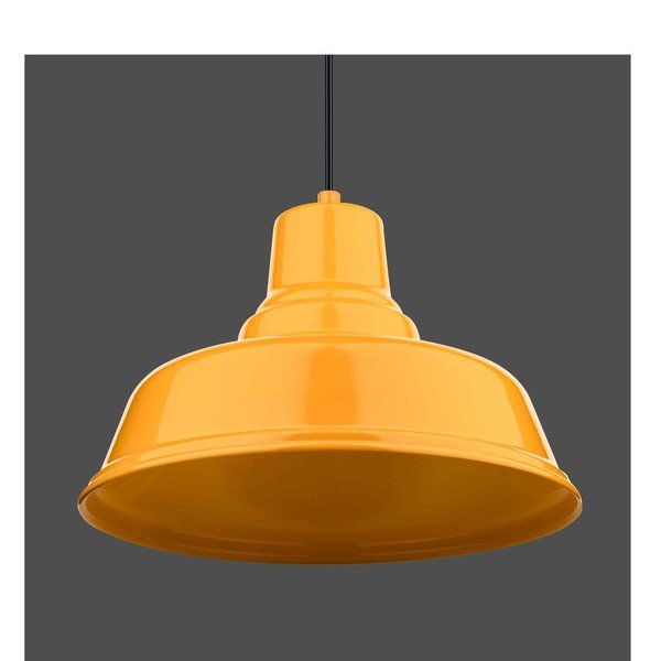 Metalowa lampa wisząca w kolorze ochry ø 32 cm Pawn – Squid Lighting-image-2