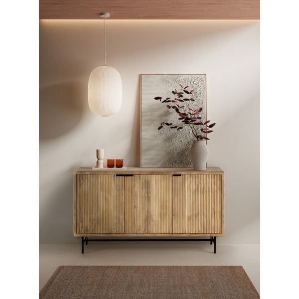 Komoda z litego drewna mango w naturalnym kolorze 150x85x40 cm Mundra – MOME-image-4