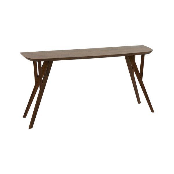 Konsola z litego drewna akacjowego w ciemnym naturalnym kolorze 44x160 cm Quenza – Light & Living